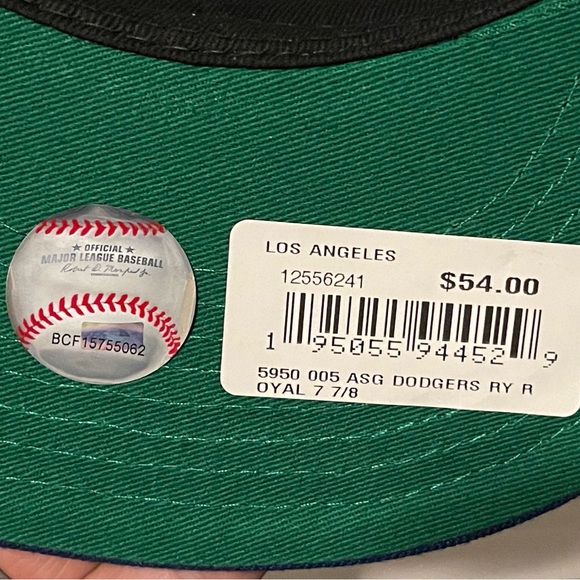 Los Angeles Dodgers Fitted Hat Palm Trees New Era 59Fifty Blue Sz 7 7/8 NEW - Picture 10 of 12